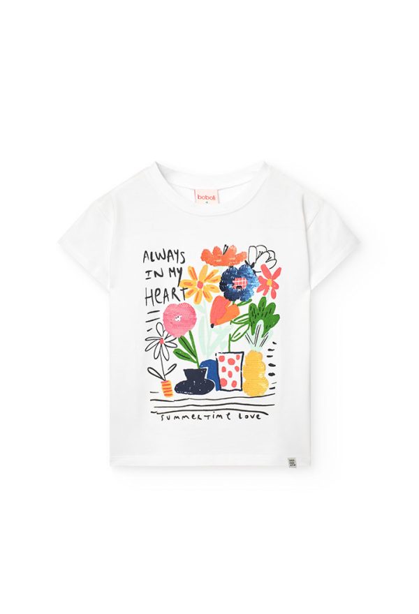 Stretch knit t-Shirt for girl -BCI