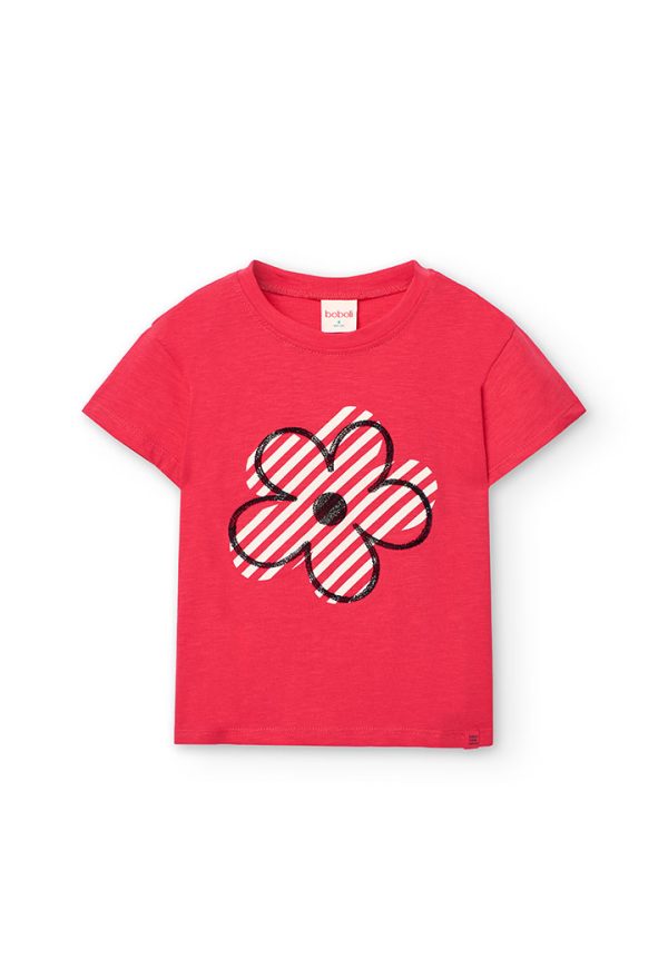 Knit t-Shirt flame for girl -BCI