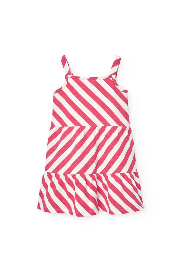 Knit dress striped for girl