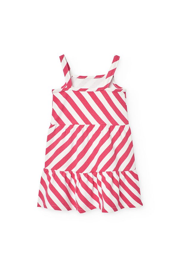 Knit dress striped for girl - Image 2