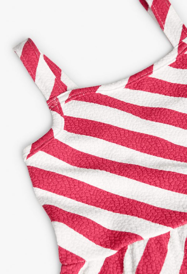 Knit dress striped for girl - Image 3
