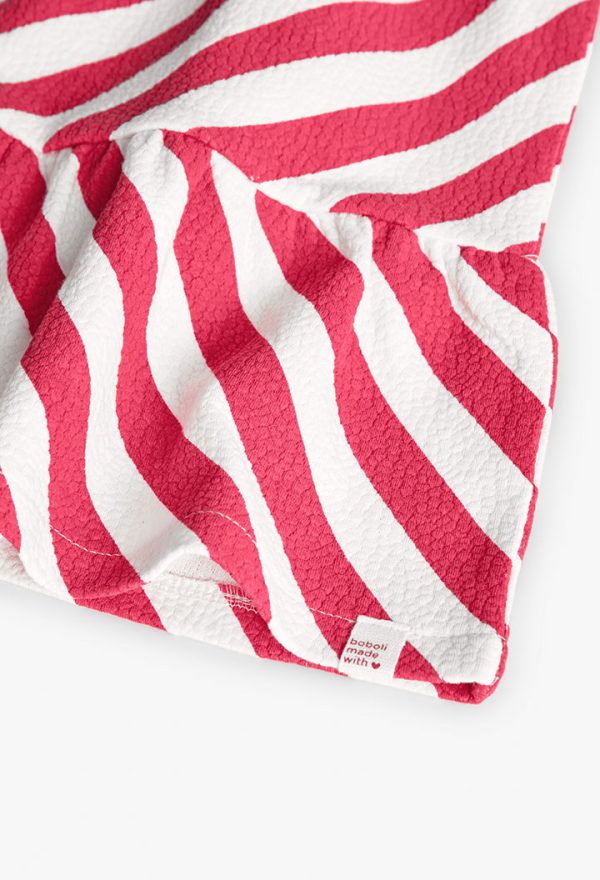 Knit dress striped for girl - Image 4