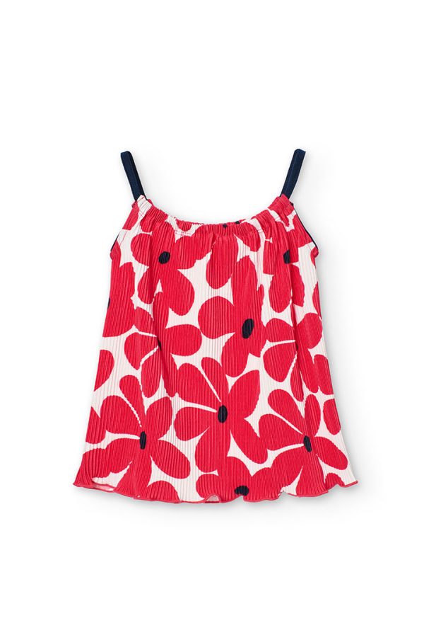 Knit t-Shirt floral for girl - Image 2