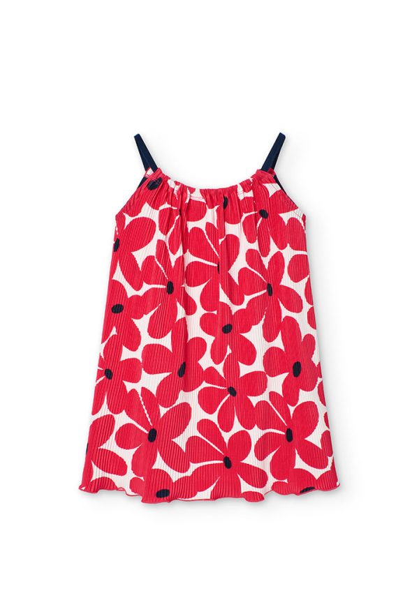 Knit dress floral for girl - Image 2