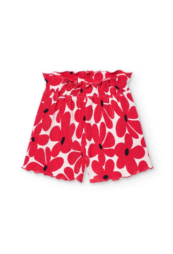 Knit bermuda shorts floral for girl