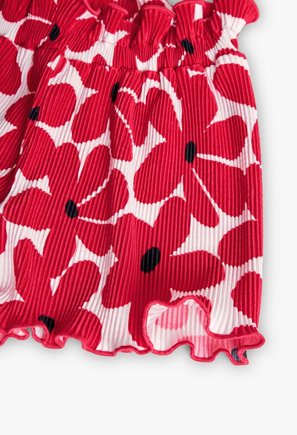 Knit bermuda shorts floral for girl - Image 4