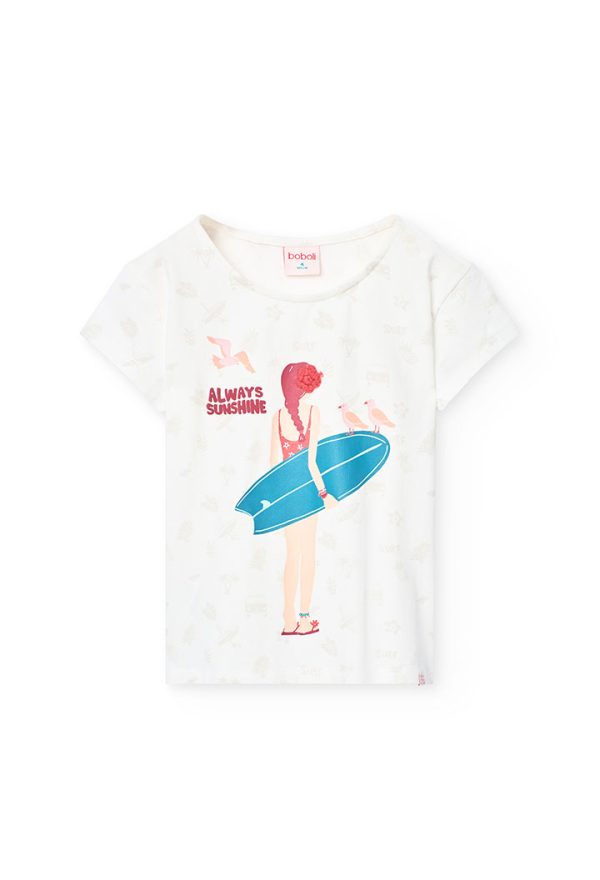 Stretch knit t-Shirt for girl -BCI