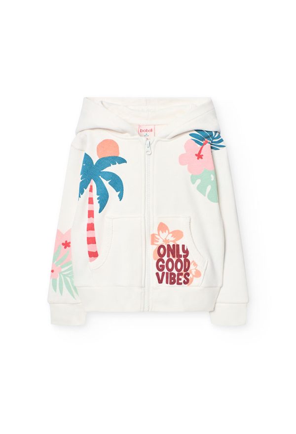 Fleece jacket hooded for girl