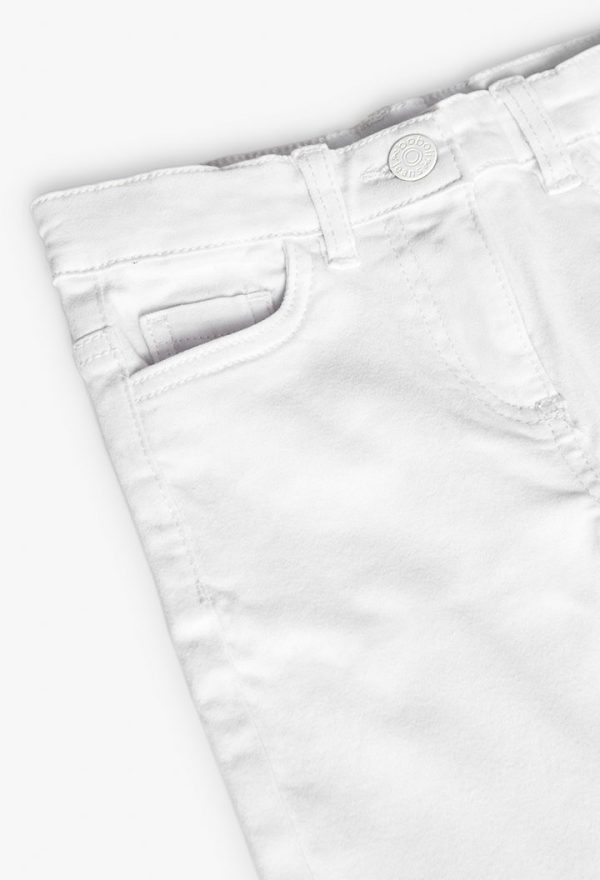 Stretch twill trousers for girl -BCI - Image 3