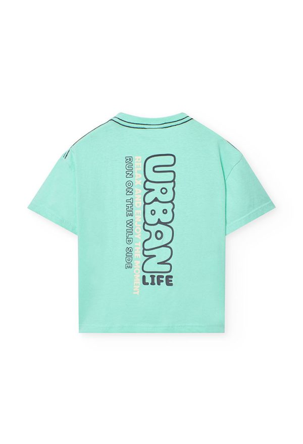 Knit t-Shirt dye for boy -BCI - Image 2