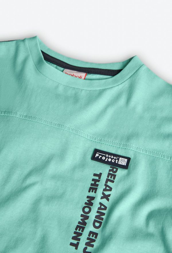 Knit t-Shirt dye for boy -BCI - Image 3