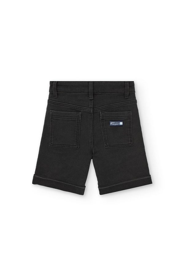 Knit denim bermuda shorts for boy -BCI - Image 2