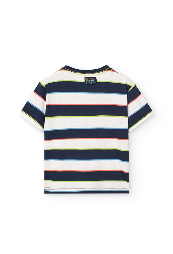Knit t-Shirt striped for boy -BCI - Image 2