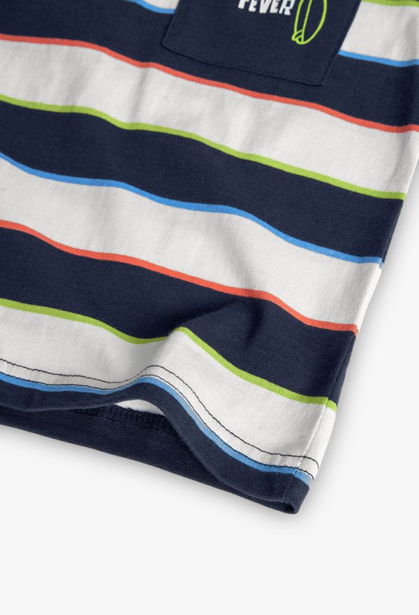 Knit t-Shirt striped for boy -BCI - Image 4