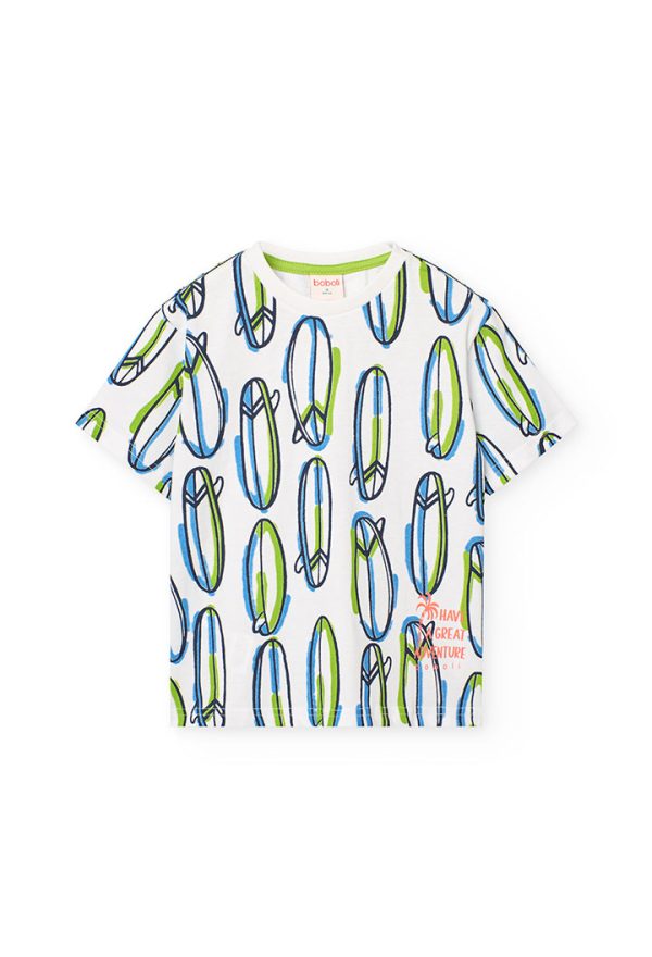 Knit t-Shirt printed for boy -BCI