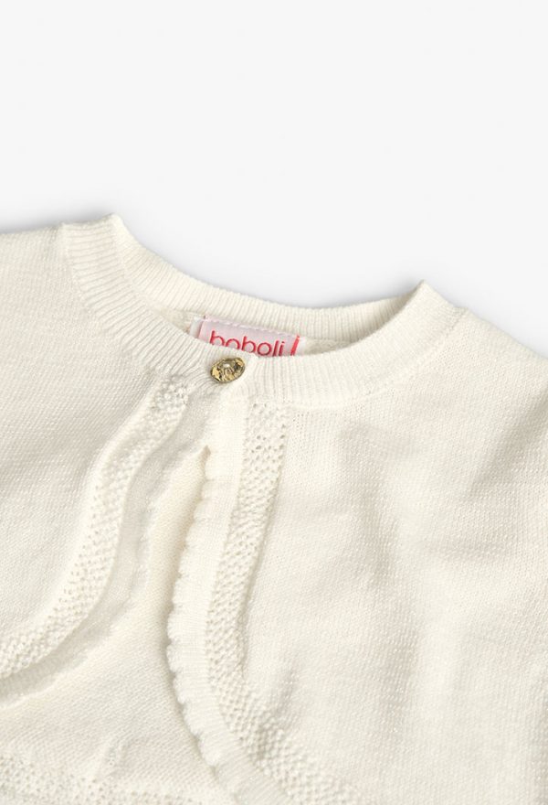 Knitwear bolero for baby girl -BCI - Image 3