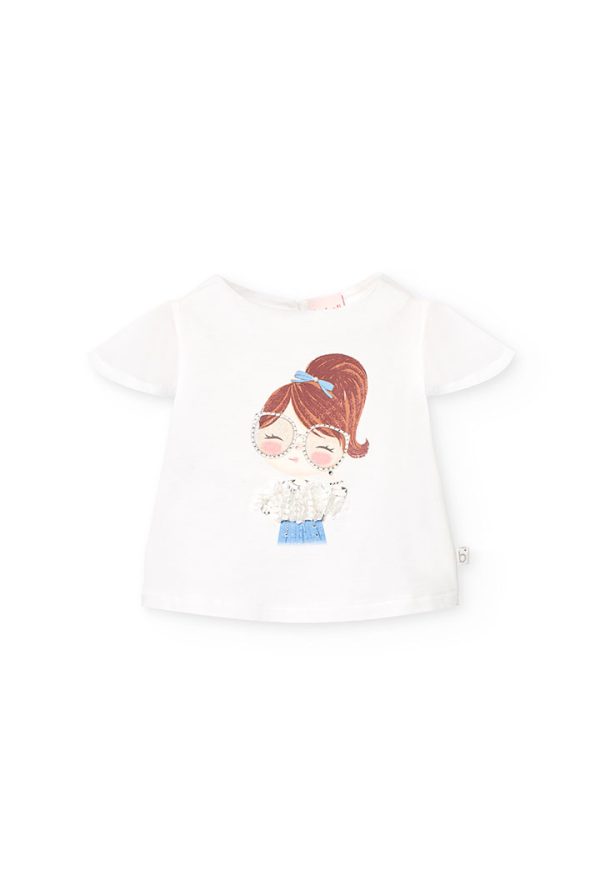 Stretch knit t-Shirt for baby -BCI