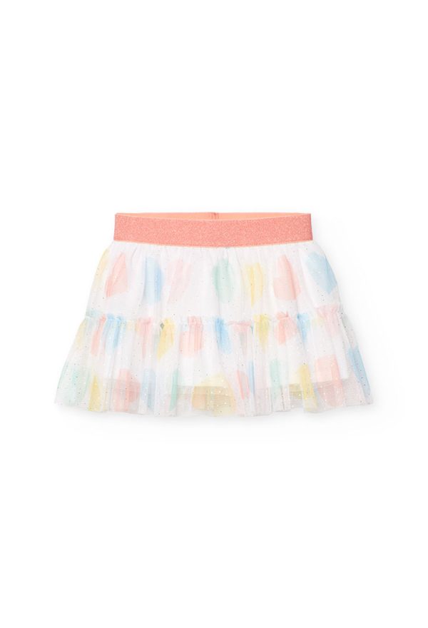 Tulle skirt hearts for baby girl