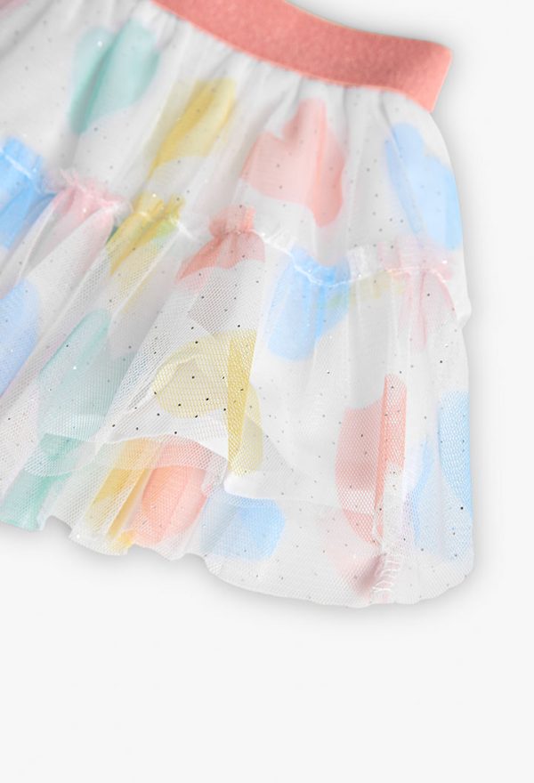 Tulle skirt hearts for baby girl - Image 4