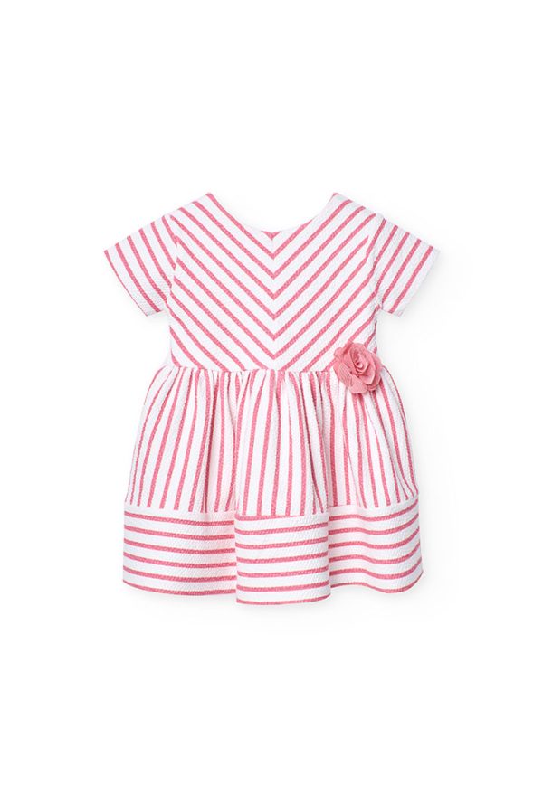 Knit dress striped for baby girl