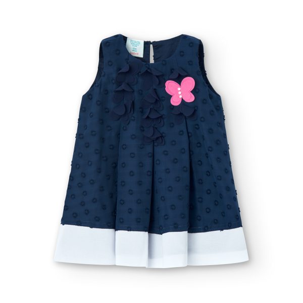 Φόρεμα chiffon navy blu Boboli Chic Kids