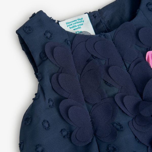 Φόρεμα chiffon navy blu Boboli Chic Kids - Image 3