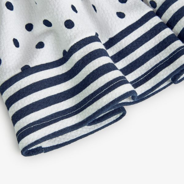 Φόρεμα Boboli Chic kidsμε μπλε πουα και εντυπωσιακή πλάτη - Image 4