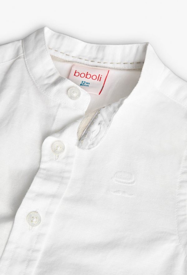 Linen shirt long sleeves for baby -BCI - Image 3