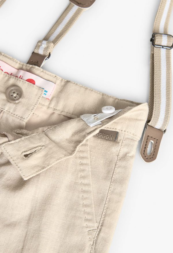 Linen trousers for baby -BCI - Image 3