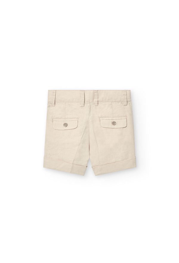 Linen bermuda shorts for baby boy -BCI - Image 2