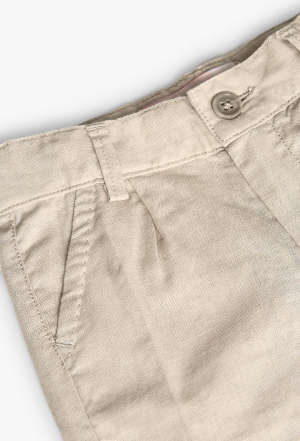 Linen bermuda shorts for baby boy -BCI - Image 3