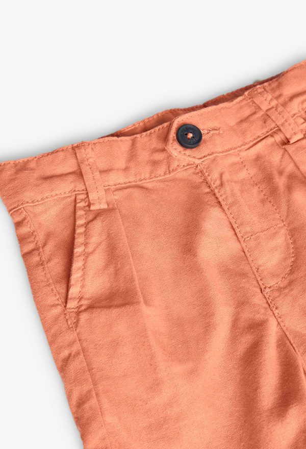 Linen bermuda shorts for baby boy -BCI - Image 3