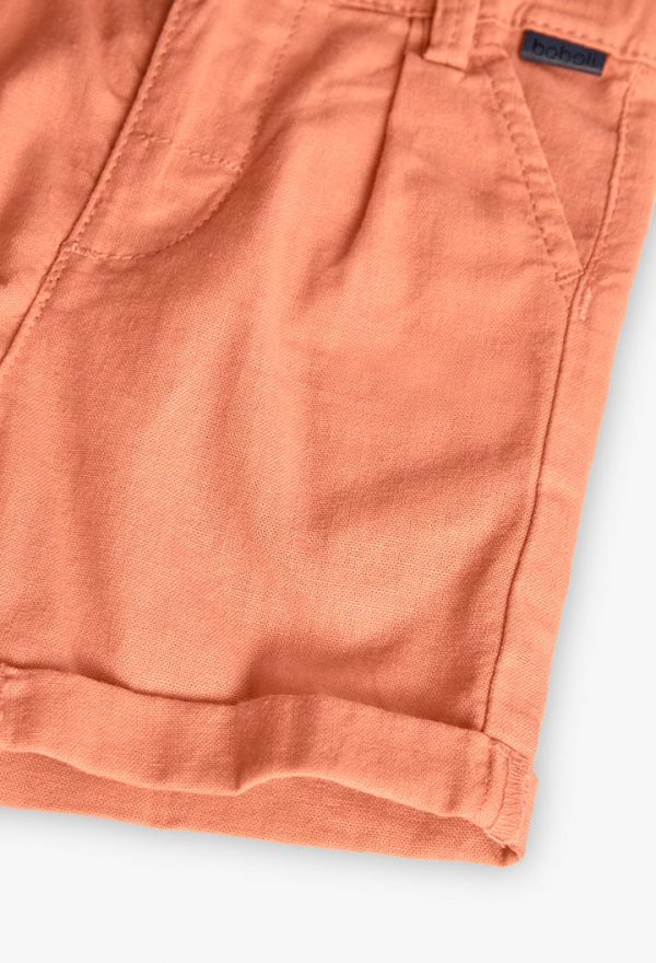 Linen bermuda shorts for baby boy -BCI - Image 4
