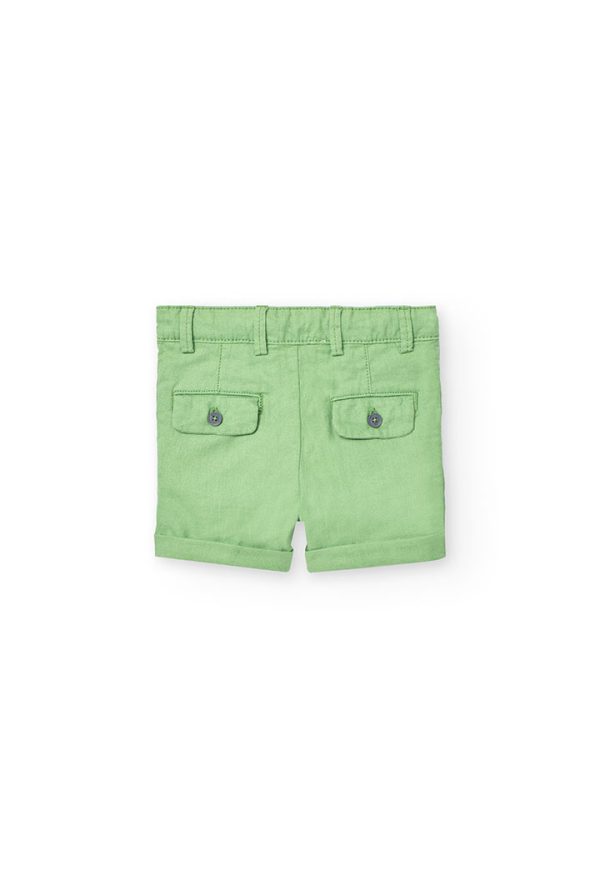 Linen bermuda shorts for baby boy -BCI - Image 2