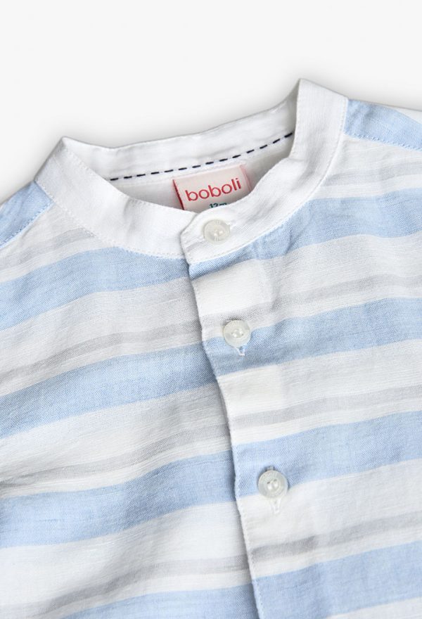 Shirt linen striped for baby -BCI - Image 3
