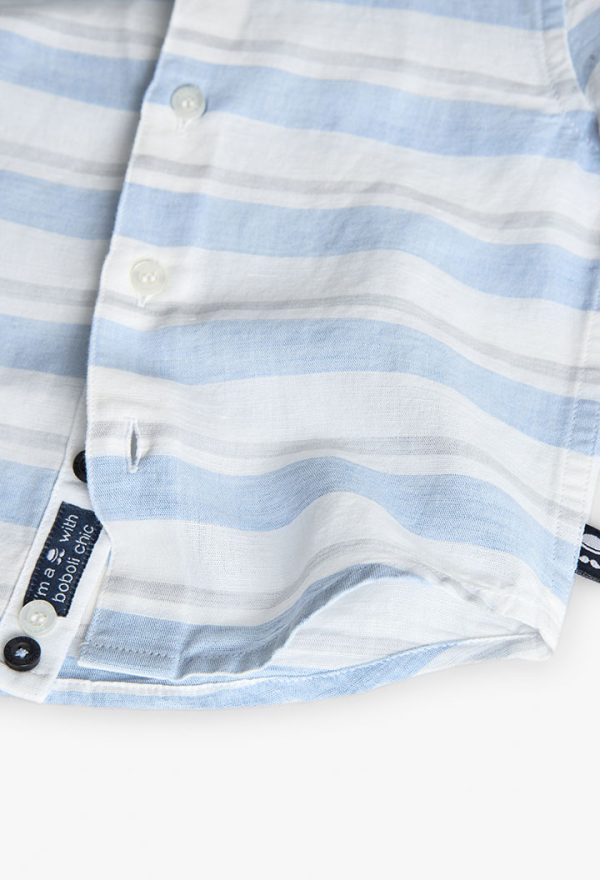 Shirt linen striped for baby -BCI - Image 4