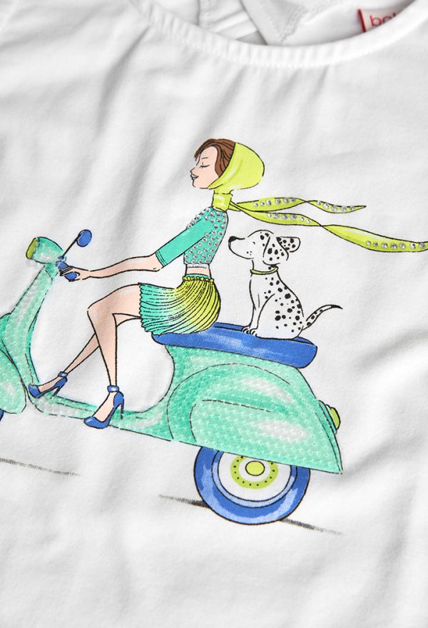 Stretch knit t-Shirt for girl -BCI - Image 3