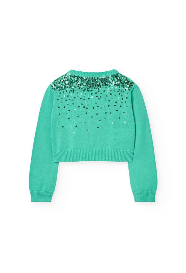 Knitwear jacket for girl -BCI - Image 2