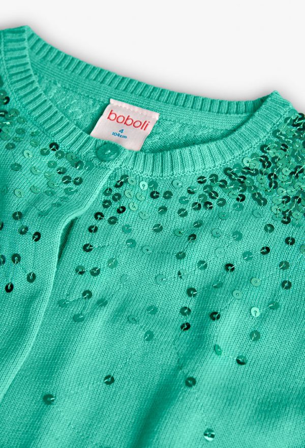 Knitwear jacket for girl -BCI - Image 3