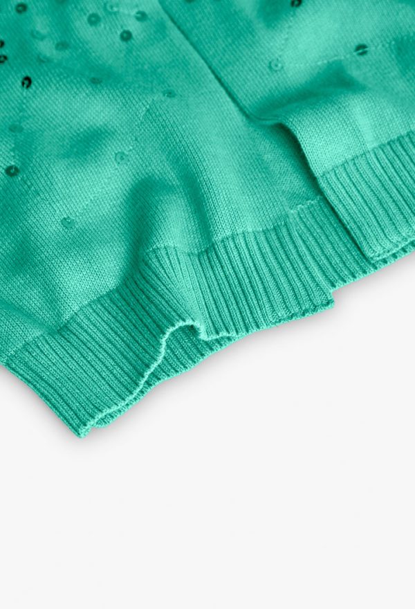 Knitwear jacket for girl -BCI - Image 4