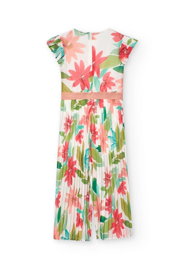 Jumpsuit gauze floral for girl -BCI - Image 2