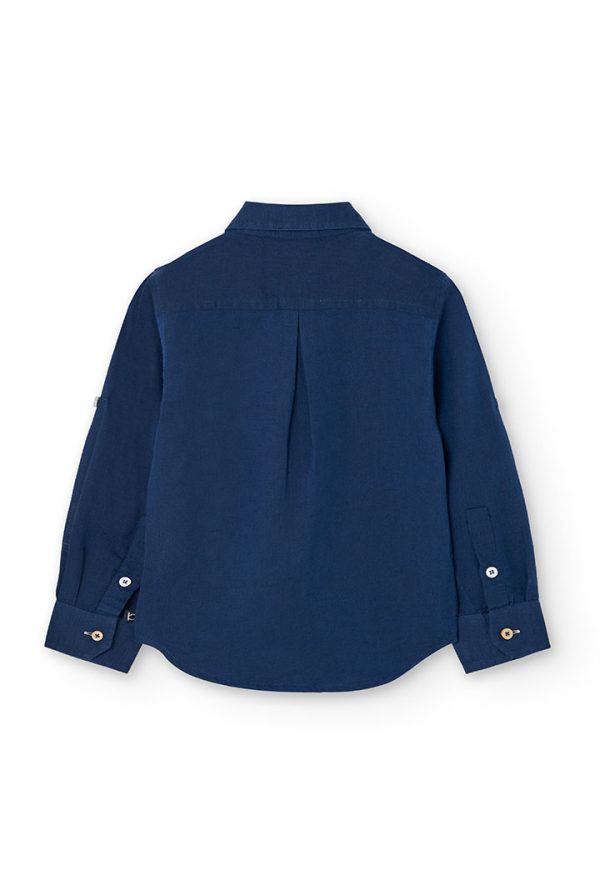 Linen shirt long sleeves for boy -BCI - Image 2