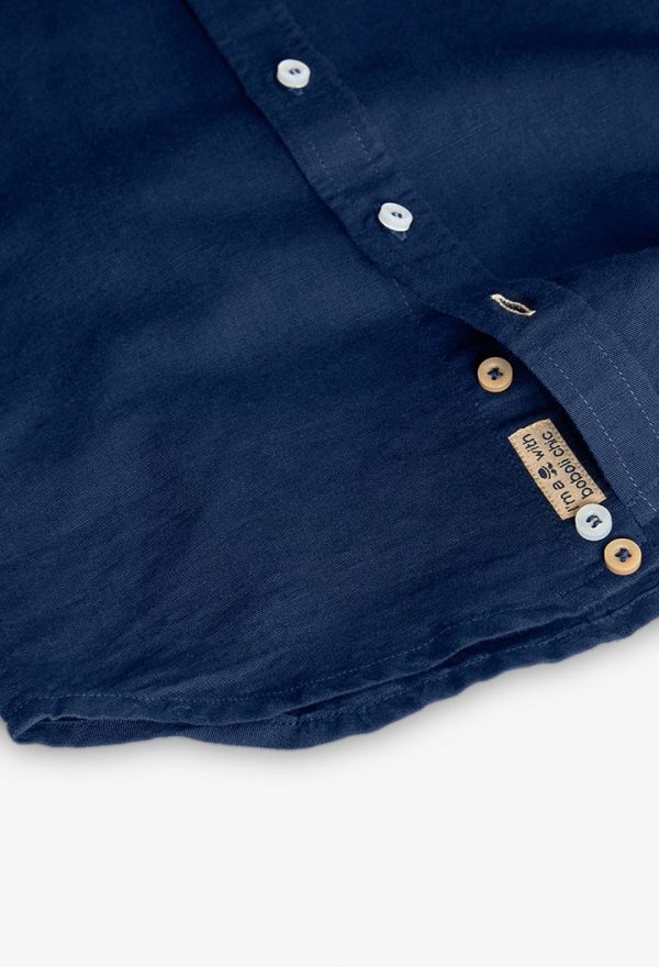 Linen shirt long sleeves for boy -BCI - Image 4