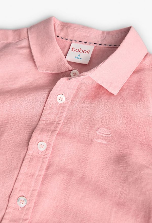Linen shirt long sleeves for boy -BCI - Image 3