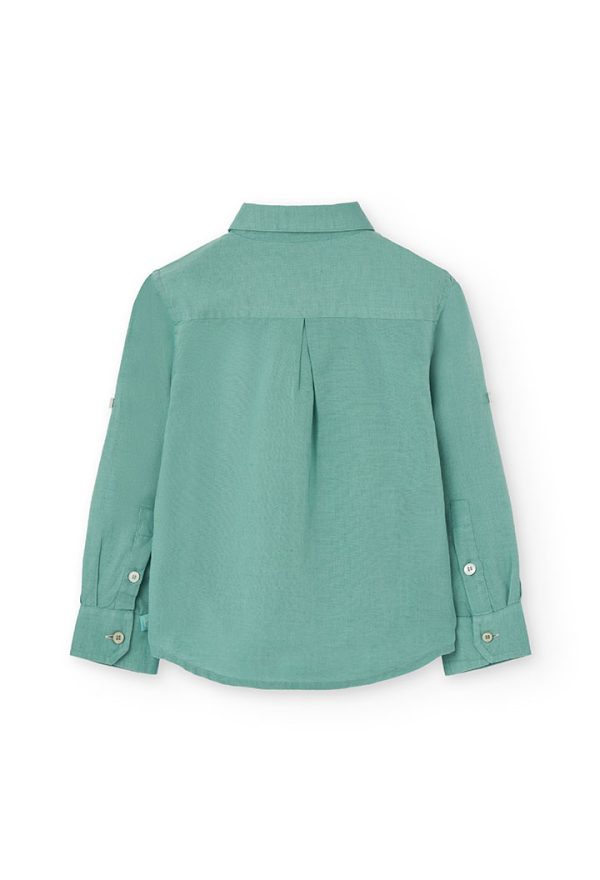 Linen shirt long sleeves for boy -BCI - Image 2