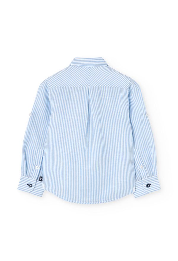 Poplin shirt striped for boy -BCI - Image 2