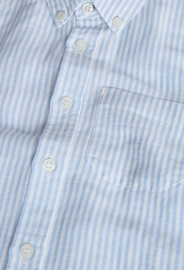 Poplin shirt striped for boy -BCI - Image 3