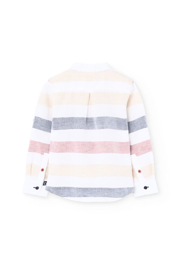 Shirt linen striped for boy -BCI - Image 2