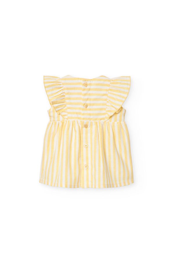 Linen dress striped for baby -BCI - Image 2
