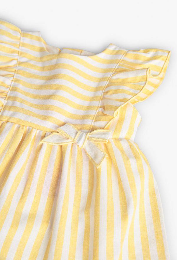 Linen dress striped for baby -BCI - Image 4